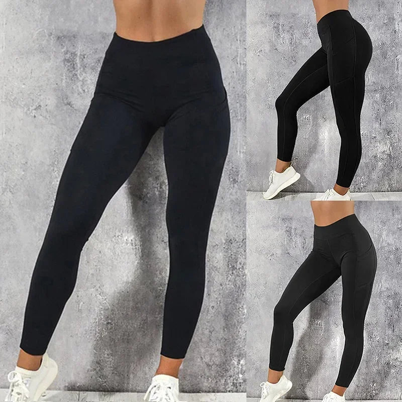 Plus Size Women’s Gym Leggings with Pockets - Stretchy Yoga Pants