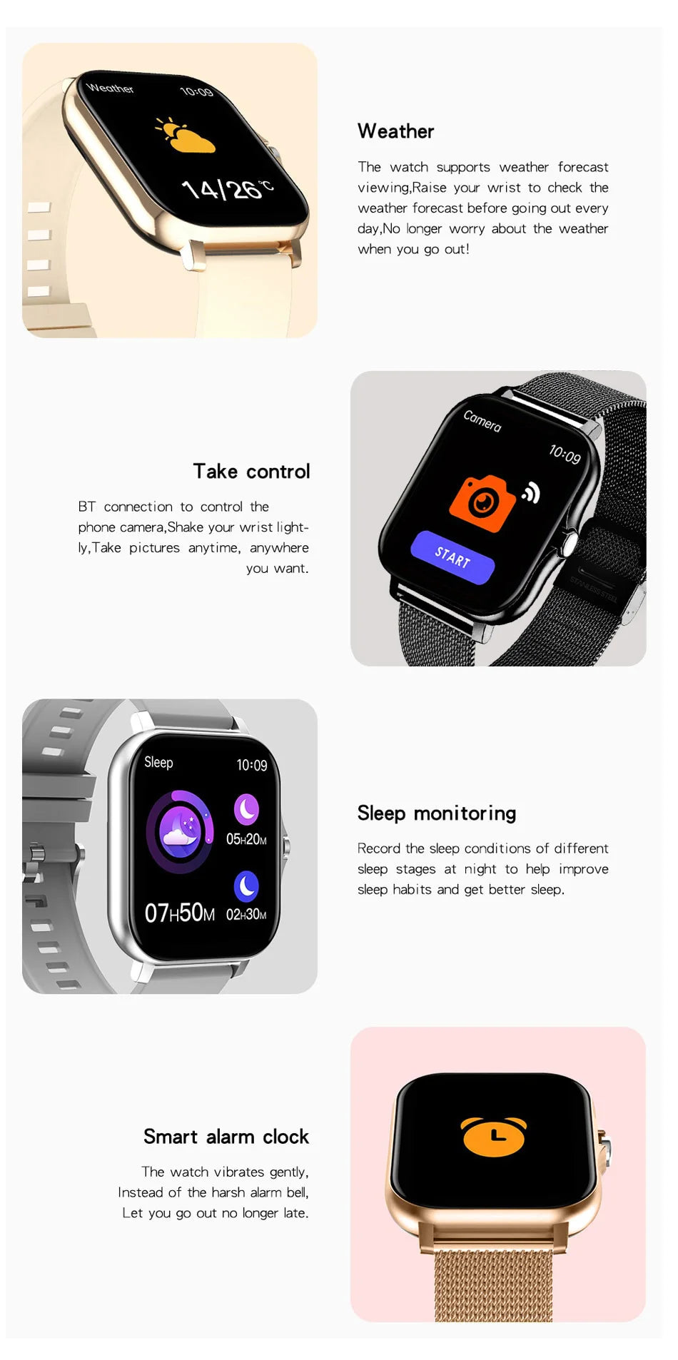 New SmartWatch 1.83" Big Color Screen Full Touch Custom Dial Smart Watch Bluetooth Call with App Support Smart Watch Women Men