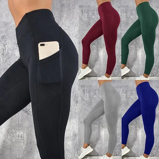 Plus Size Women’s Gym Leggings with Pockets - Stretchy Yoga Pants