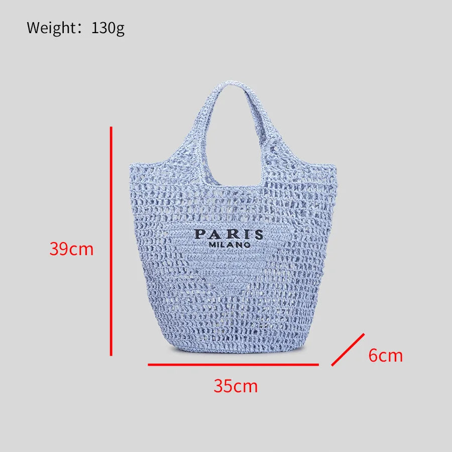 Casual Hollow Straw Tote Bag for Women (2024)