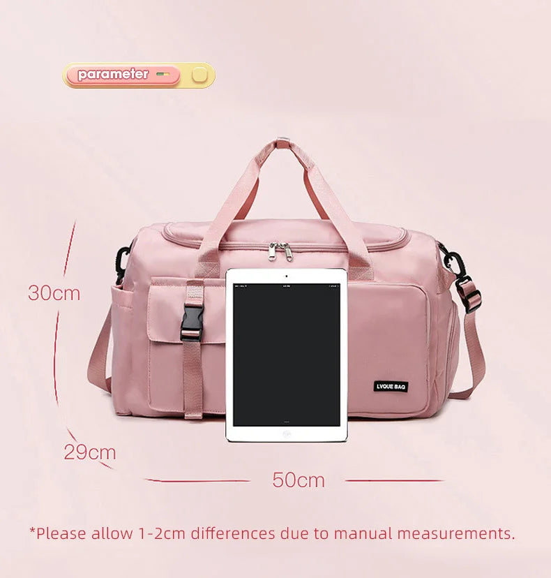 Women's Sports Gym Bag Travel Dry Wet Duffel Fitness Crossbody Shoulder Bag