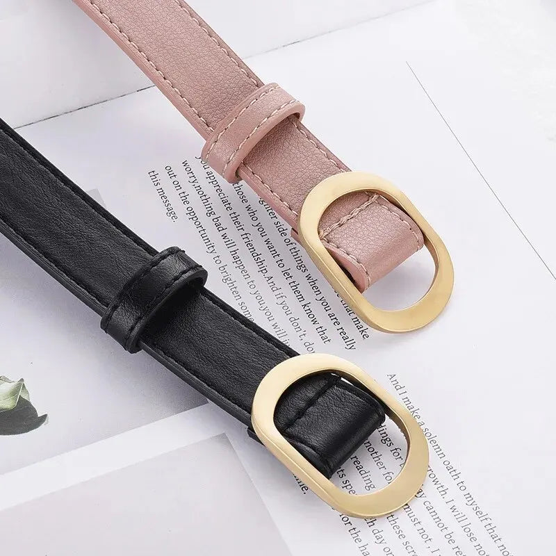 Fashionable Gold Button Belt