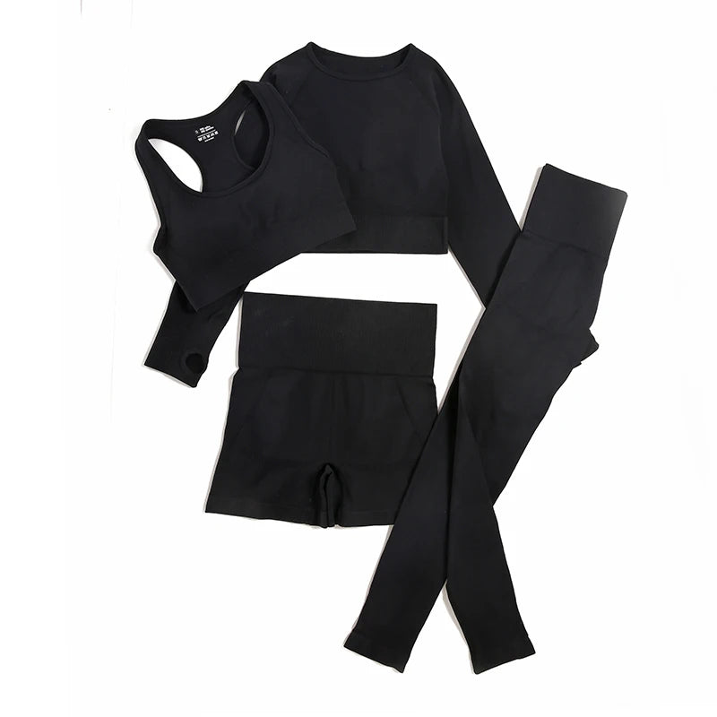 WAREBALL Seamless Yoga Set - 2/3/4 Piece Fitness Outfit for Women