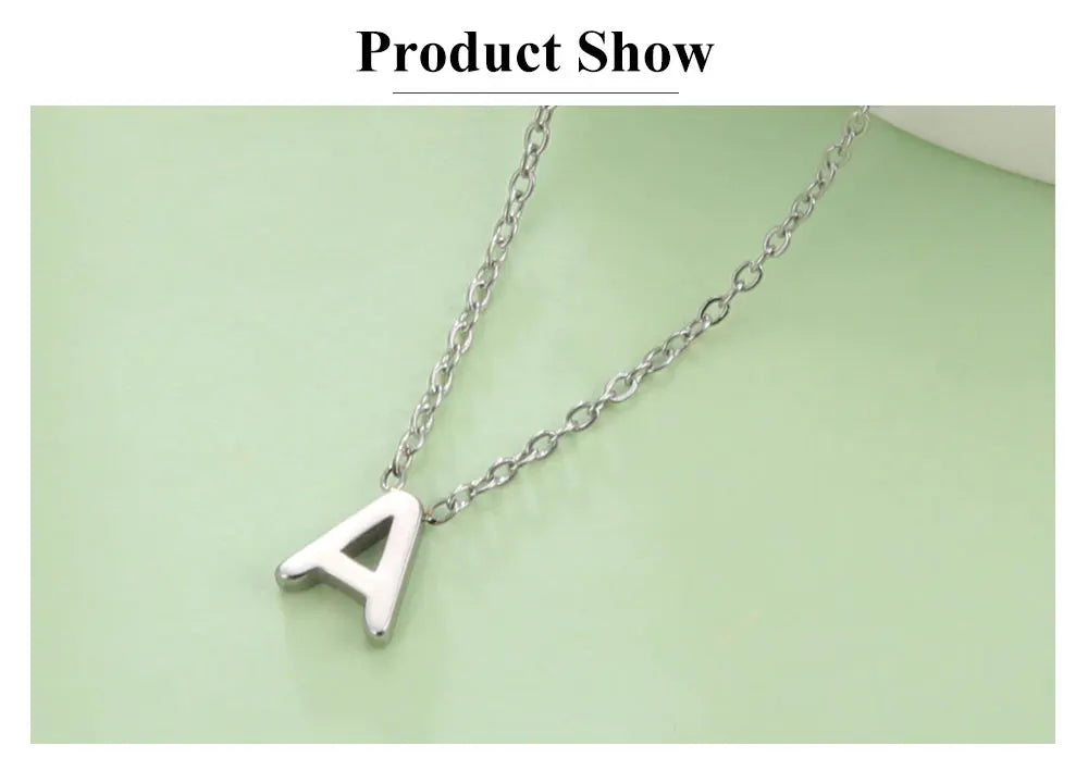 Cazador Minimalist Initial A-Z Letter Necklace for Women