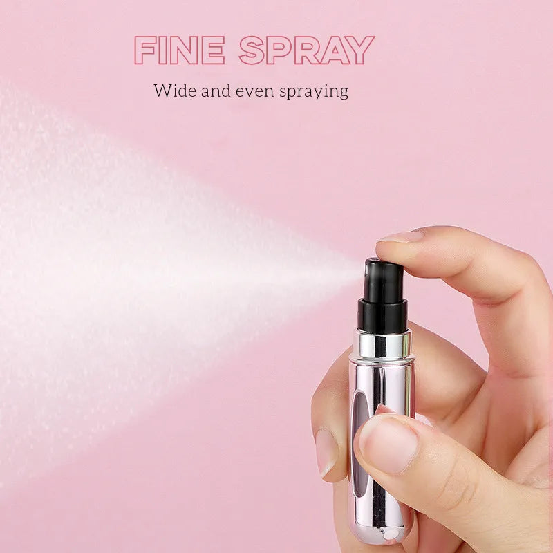 Portable 5ml Refillable Perfume Spray Bottle – Mini Travel Atomizer for Fragrance and Cosmetic Use