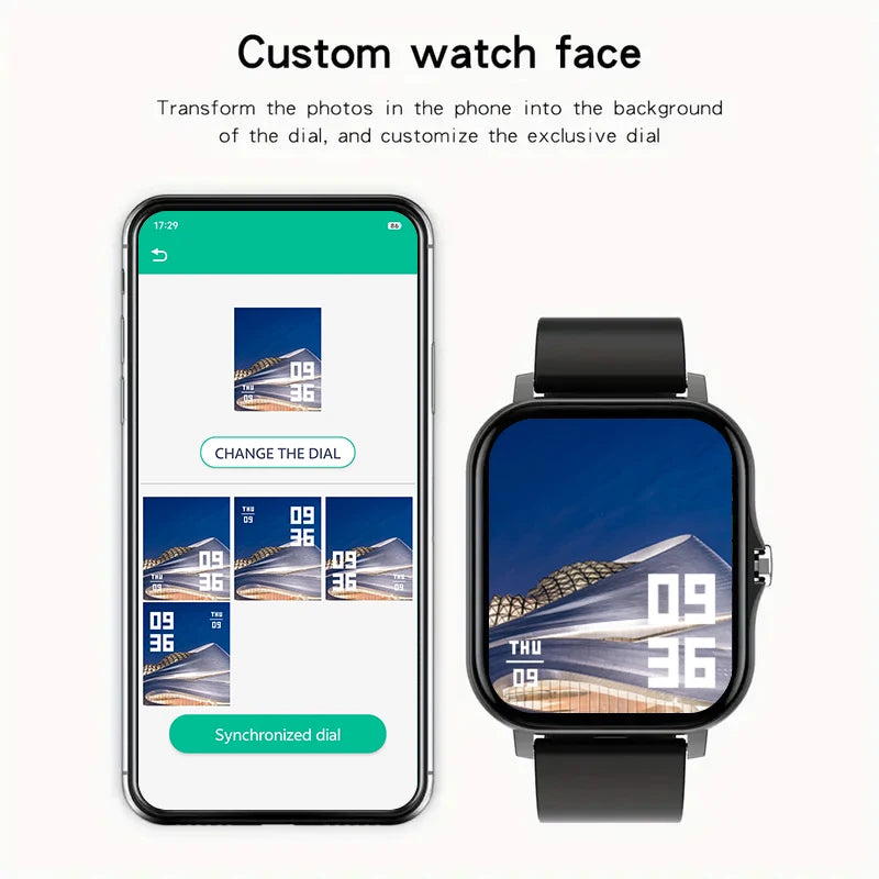 New SmartWatch 1.83" Big Color Screen Full Touch Custom Dial Smart Watch Bluetooth Call with App Support Smart Watch Women Men