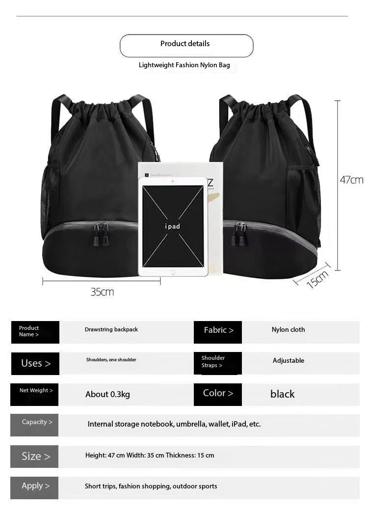 Large Capacity Waterproof Gym Backpack - Multifunctional Fitness, Yoga, and Travel Bag