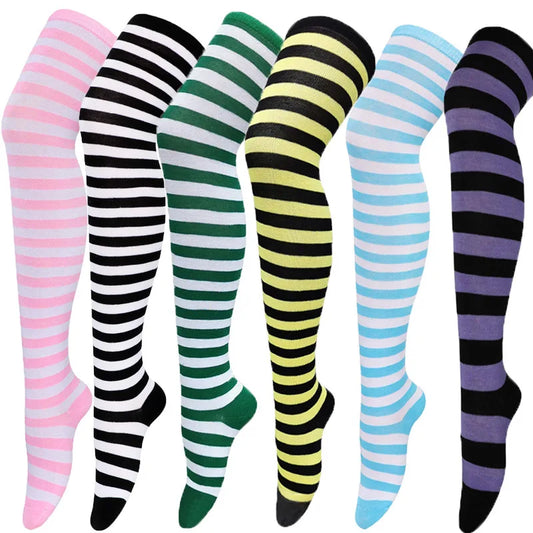 Color Striped Stockings