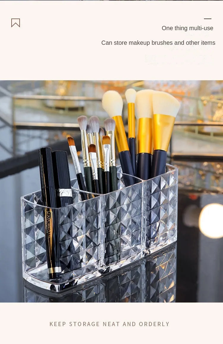 Diamond Patterned Mirror Cabinet Storage Box – Stylish Bathroom & Cosmetics Organizer