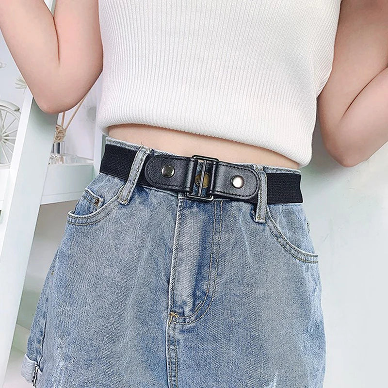 Buckle-Free Waist Belt for Jeans and Pants