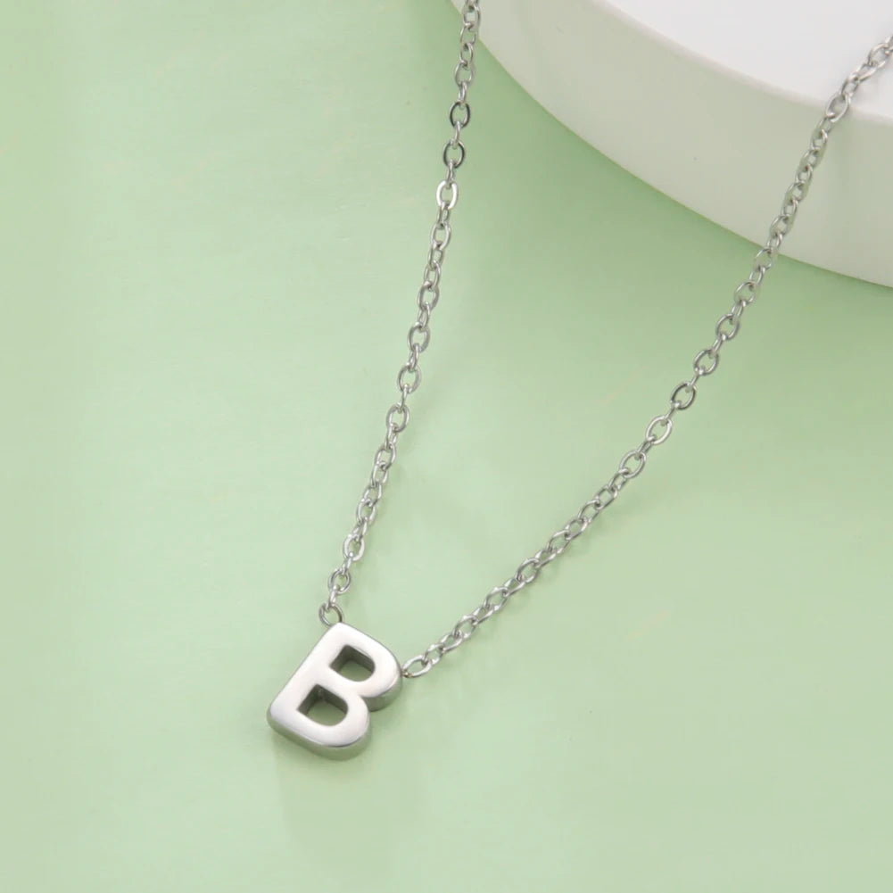 Cazador Minimalist Initial A-Z Letter Necklace for Women