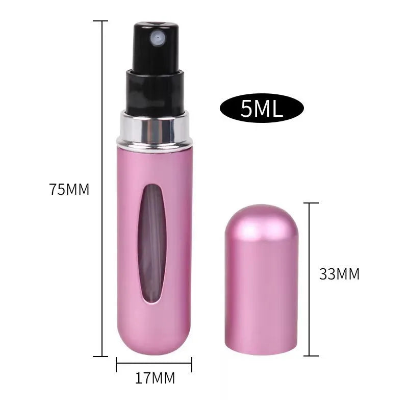 Portable 5ml Refillable Perfume Spray Bottle – Mini Travel Atomizer for Fragrance and Cosmetic Use