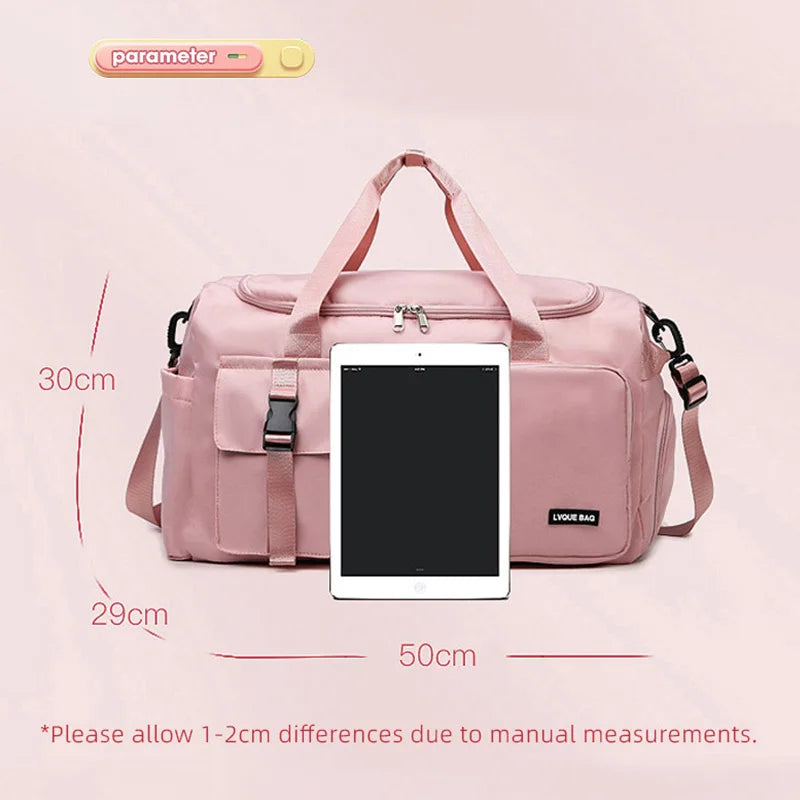 Women's Sports Gym Bag Travel Dry Wet Duffel Fitness Crossbody Shoulder Bag