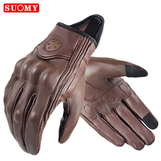 Vintage Goatskin Motorcycle Gloves