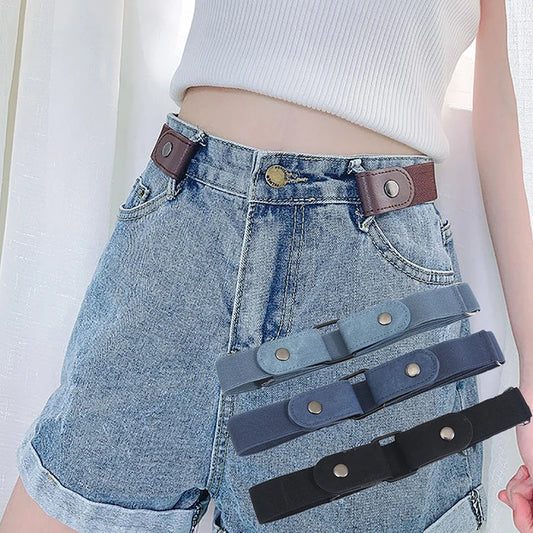 Buckle-Free Waist Belt for Jeans and Pants