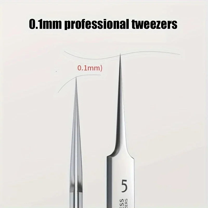 1 Pack Extra Fine No. 5 Cellular Acne Tweezers | Blackhead Removal Tool for Skin Care