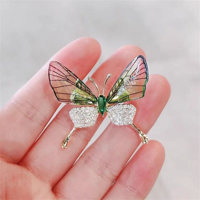 Lovely Butterfly Bee Brooch For Women Shiny Rhinestone Pearl Animal Insect Lapel Pins Wedding Party Coat Dress Jewelry Gifts