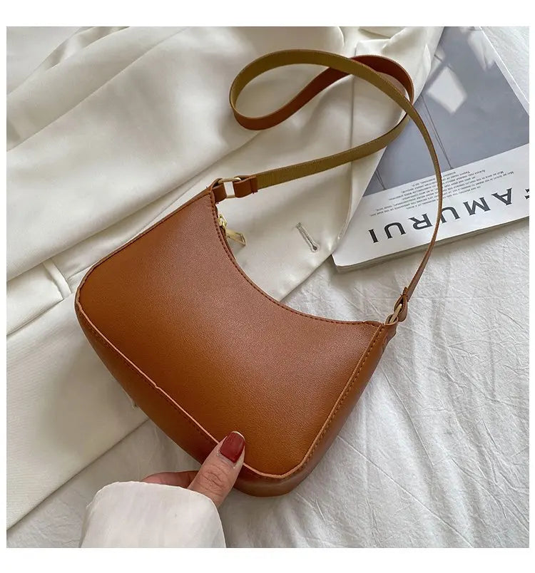 Retro PU Leather Shoulder Bag