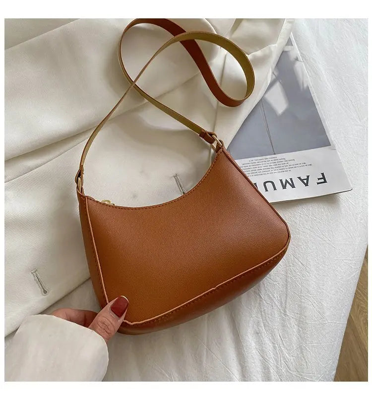 Retro PU Leather Shoulder Bag