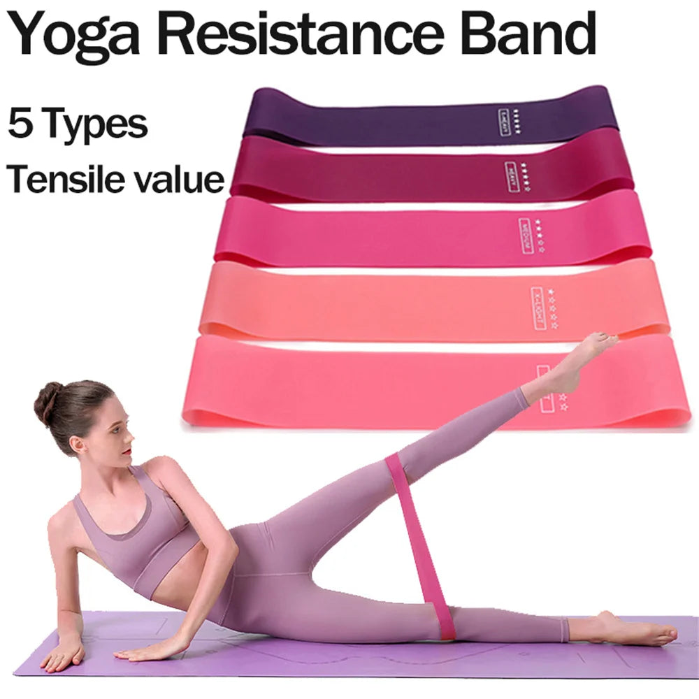 Elastic Resistance Bands for Home Yoga, Pilates, and Crossfit Workouts