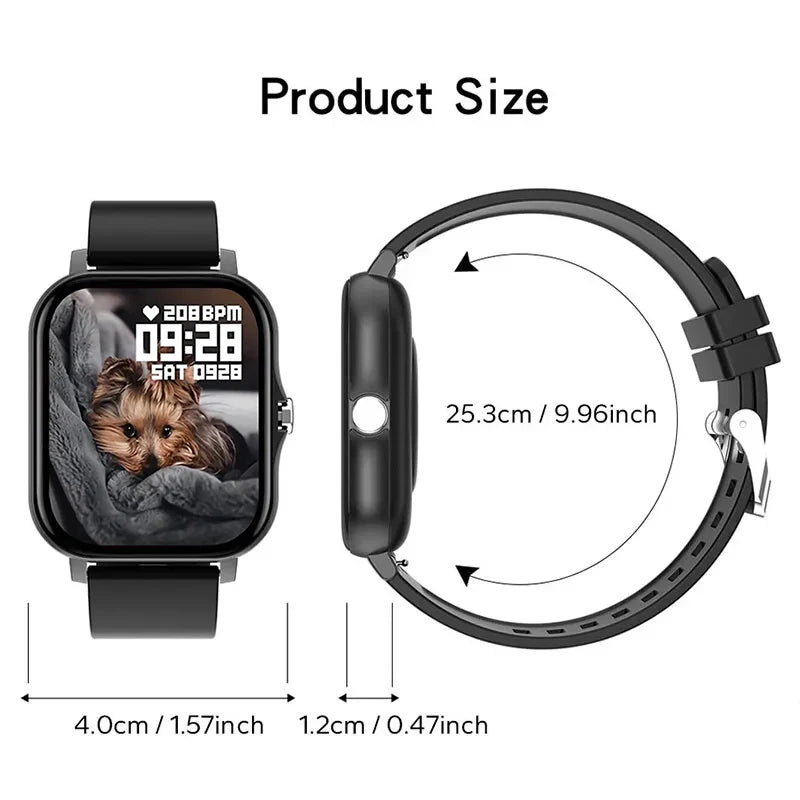 New SmartWatch 1.83" Big Color Screen Full Touch Custom Dial Smart Watch Bluetooth Call with App Support Smart Watch Women Men