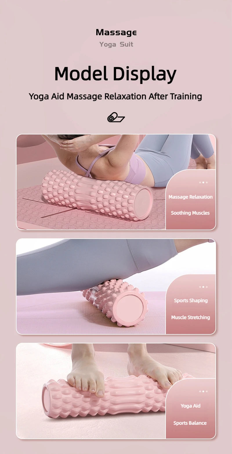 30CM Foam Yoga Column Roller for Myofascial Release & Muscle Massage