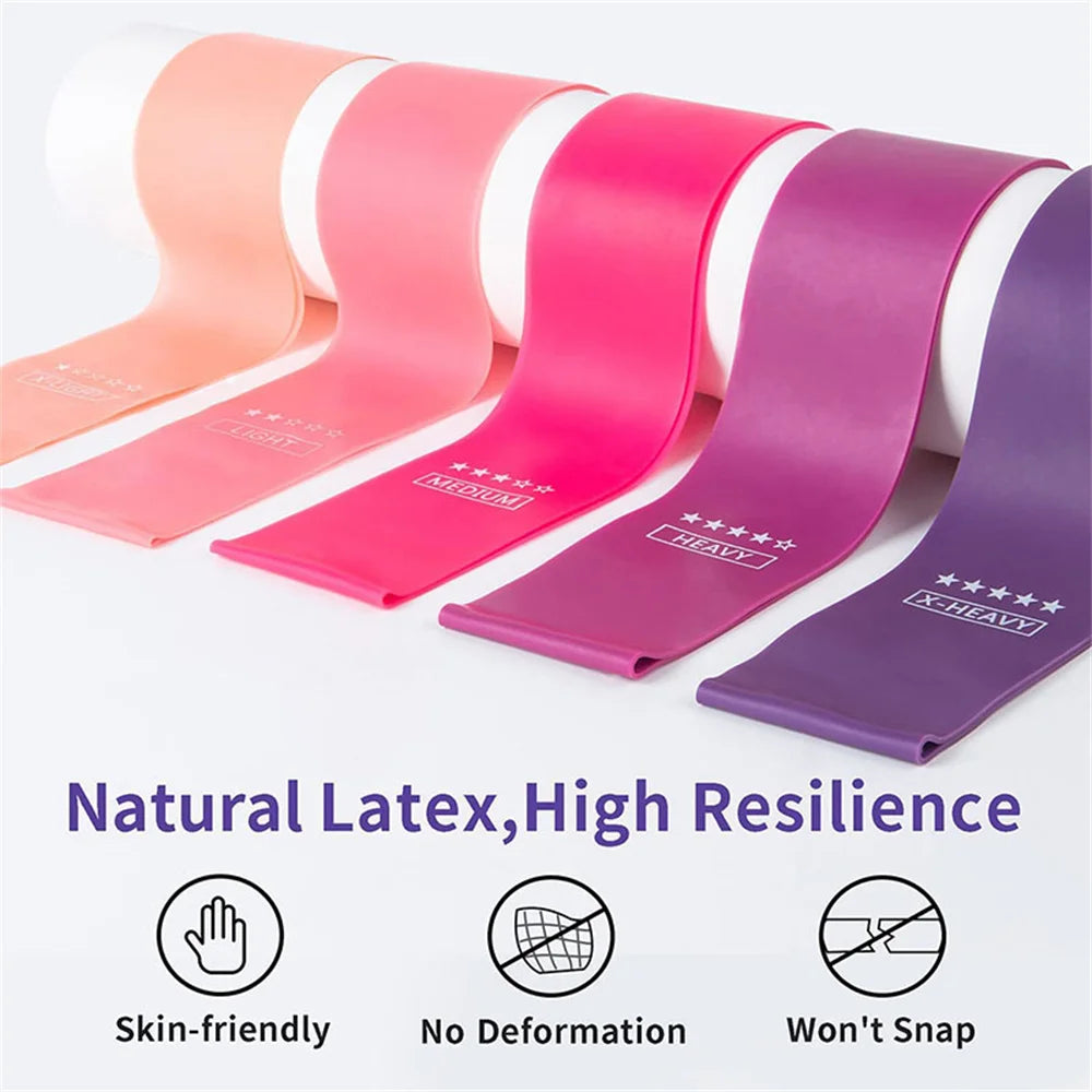 Elastic Resistance Bands for Home Yoga, Pilates, and Crossfit Workouts