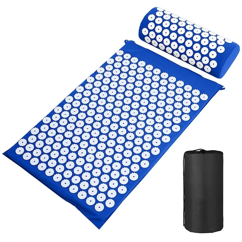 Acupressure Massage Mat & Pillow Set for Neck, Back & Foot Therapy