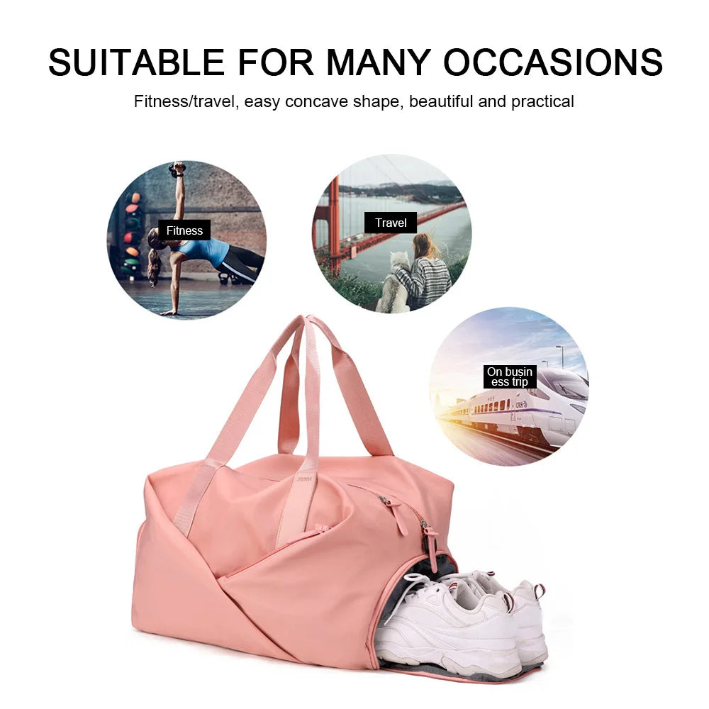 Women Gym Bag Waterproof Multifunctional Travel Duffle Swimming Fitness Training Bag