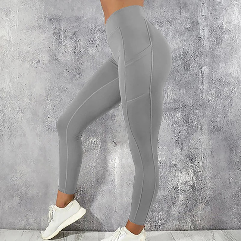 Plus Size Women’s Gym Leggings with Pockets - Stretchy Yoga Pants