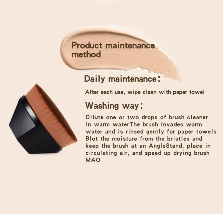 Trackless Makeup Brush for Liquid Foundation & BB Cream | High-Density Fiber